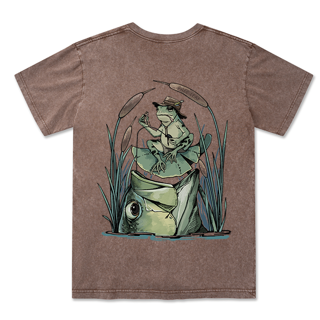 Freeleaf Largemouth Bass Unisex Washed Tee