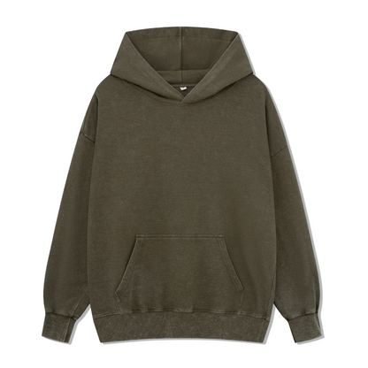 Freeleaf Unisex Vintage Washed Solid Hoodie