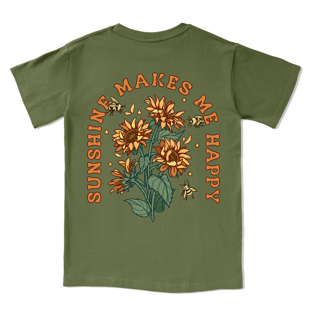 Freeleaf Sunshine Makes Me Happy Tee