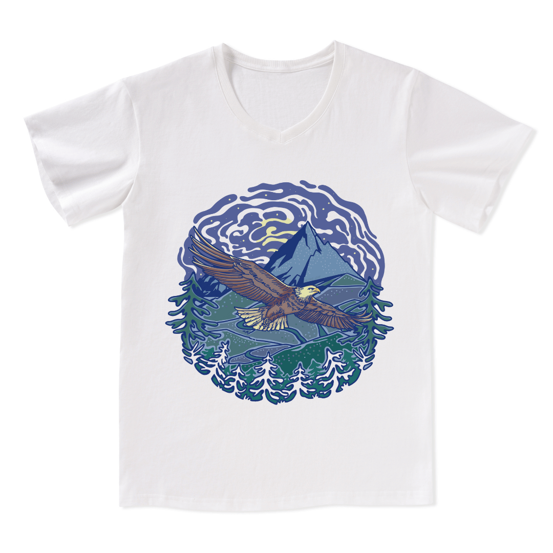 Yellowstone National Park Front-printed V-neck Tee