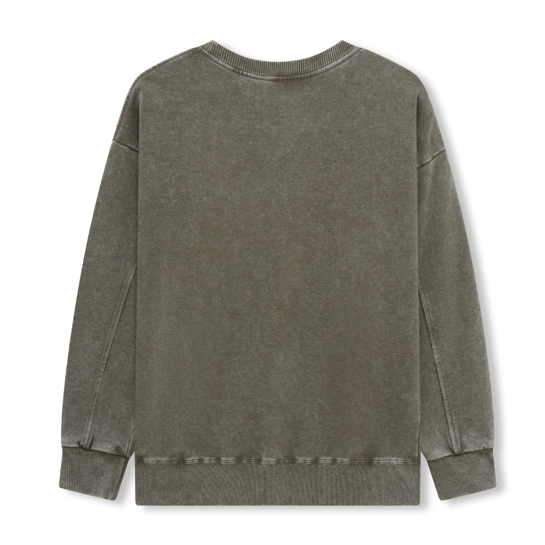 Hike More Front-printed Washed Sweatshirt