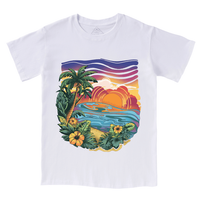 Golden Beach Front-print Tee