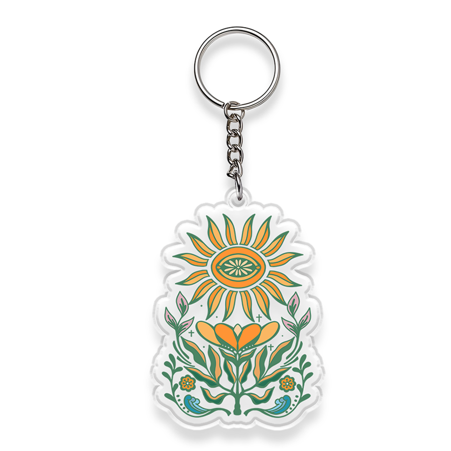 sunflower-double-sided-acrylic-keychain