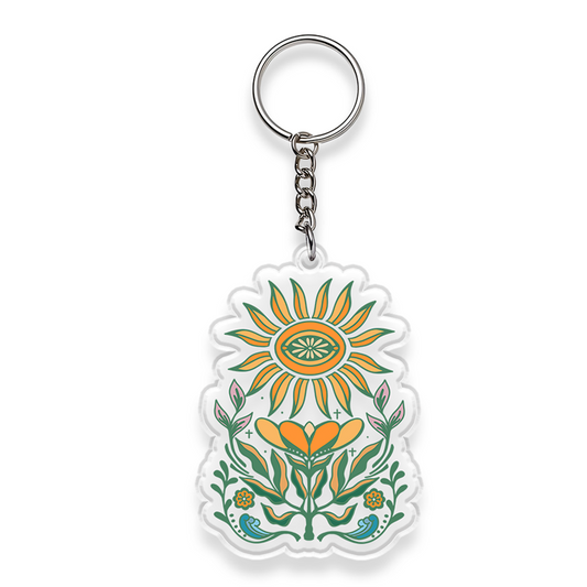 sunflower-double-sided-acrylic-keychain