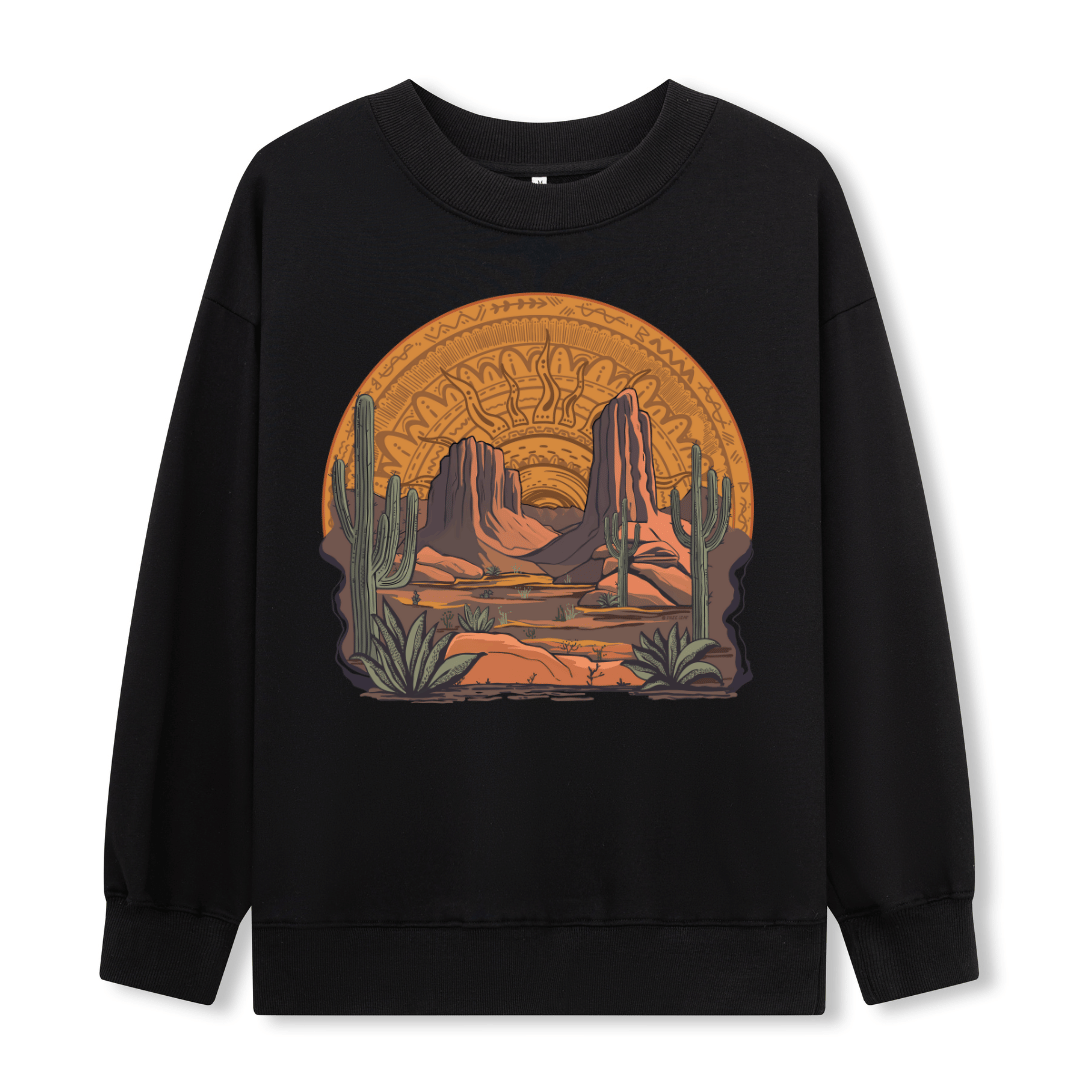 Golden Desert Front-printed Sweatshirt