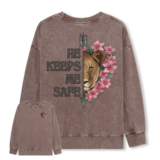 Freeleaf  Wild at Heart Love Untamed Washed Sweatshirt