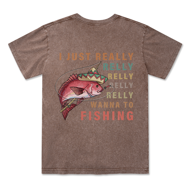 Freeleaf Fiesta Fishing Fever Unisex Washed Tee