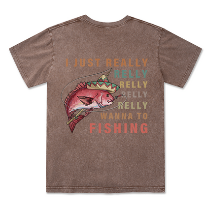 Freeleaf Fiesta Fishing Fever Unisex Washed Tee