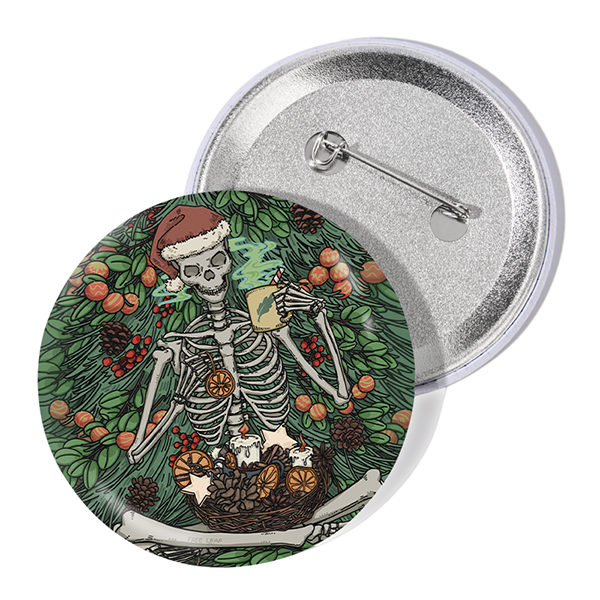 Freeleaf The Skeleton’s Christmas Wonderland Badge Pin