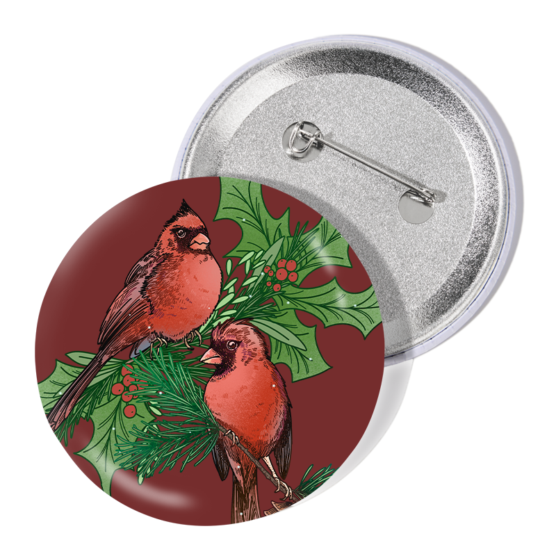 freeleaf-christmas-cardinal-badge-pin