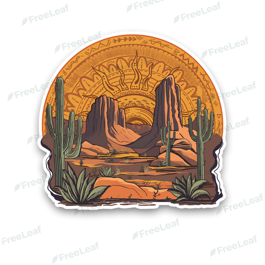 Golden Desert Sticker