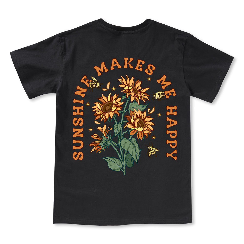 Freeleaf Sunshine Makes Me Happy Unisex V-neck Tee