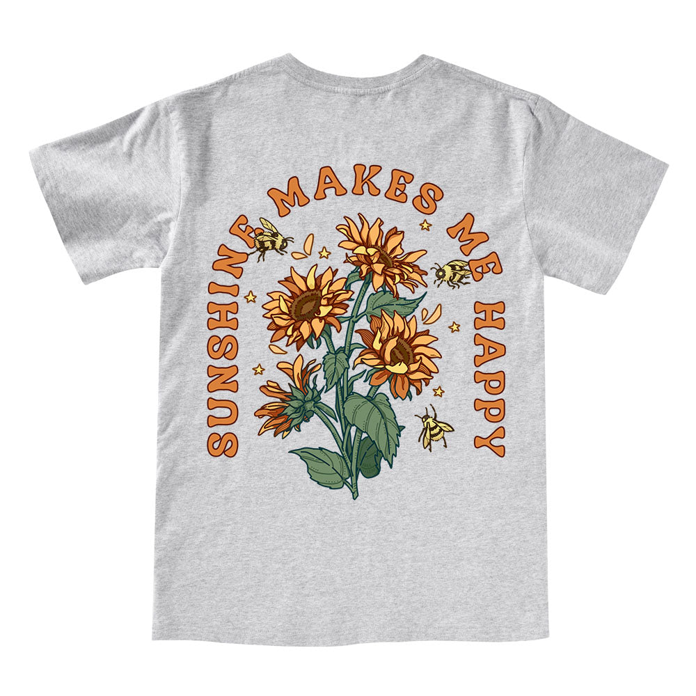 Freeleaf Sunshine Makes Me Happy Unisex V-neck Tee