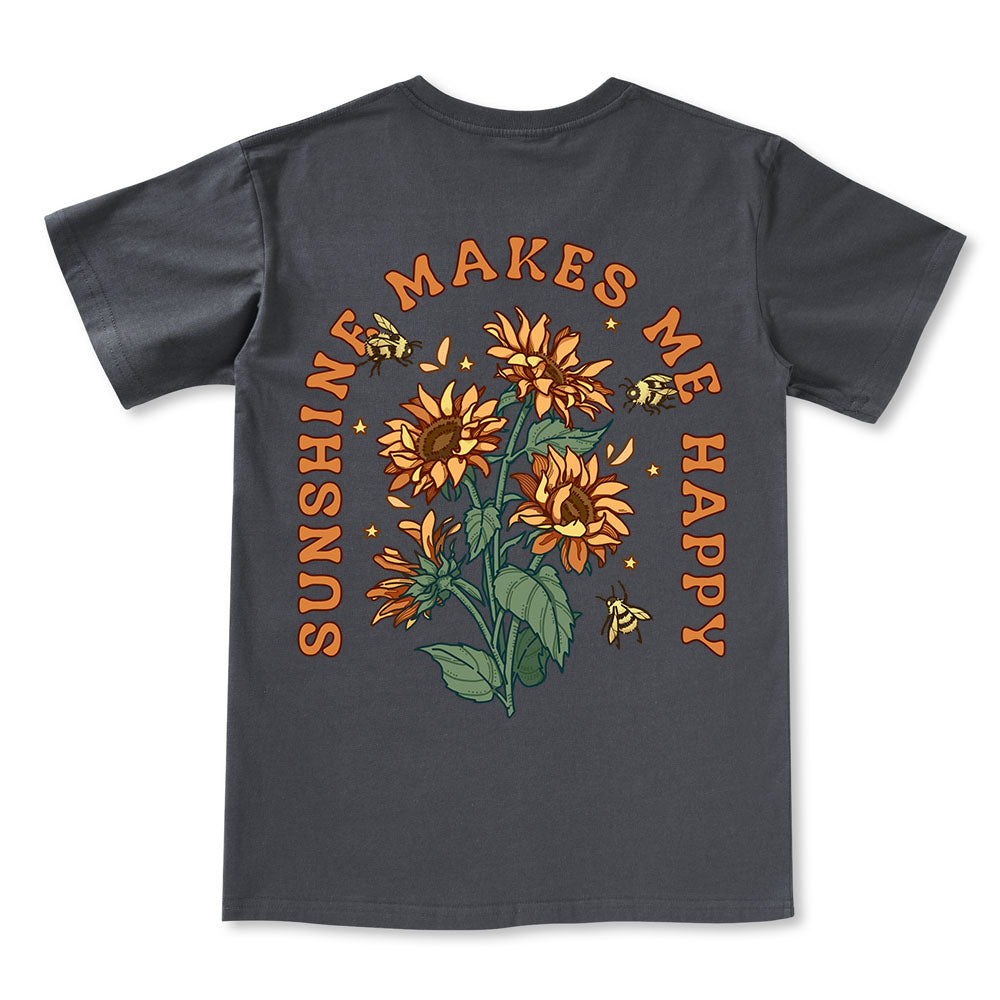 Freeleaf Sunshine Makes Me Happy Unisex V-neck Tee