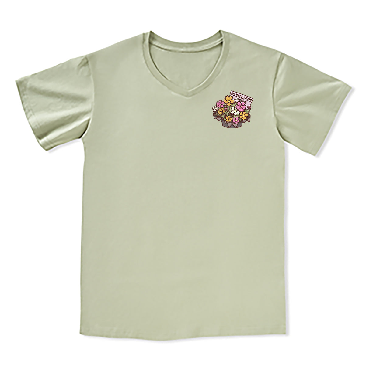 Freeleaf Flourishing Garden Nature Inspired Unisex V-neck Tee