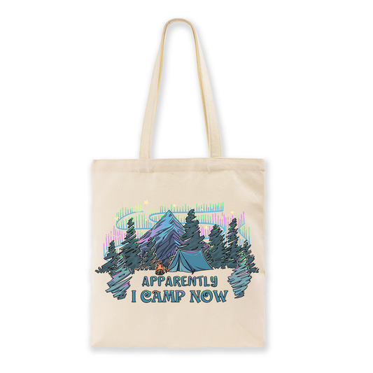 Freeleaf I Camping Now In The Land of Aurora Tote Bag