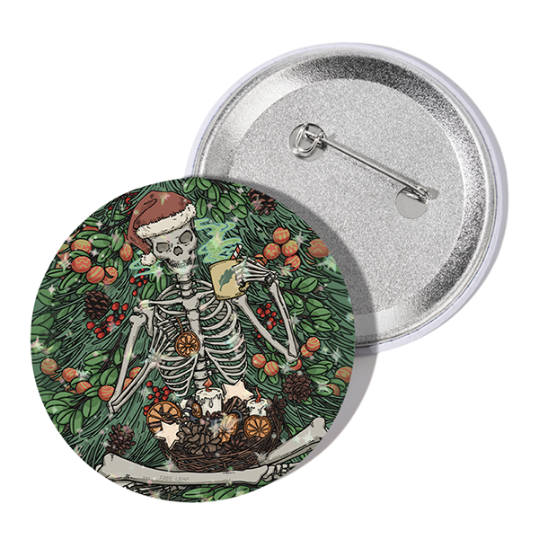 Freeleaf The Skeleton’s Christmas Wonderland Badge Pin