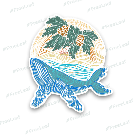 Striated Whale Sticker