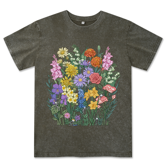 Whimsy in Bloom Unisex Washed Tee