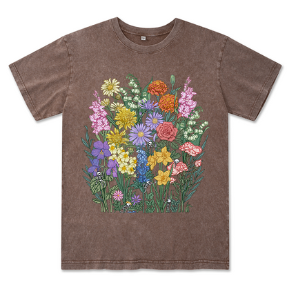 Whimsy in Bloom Unisex Washed Tee