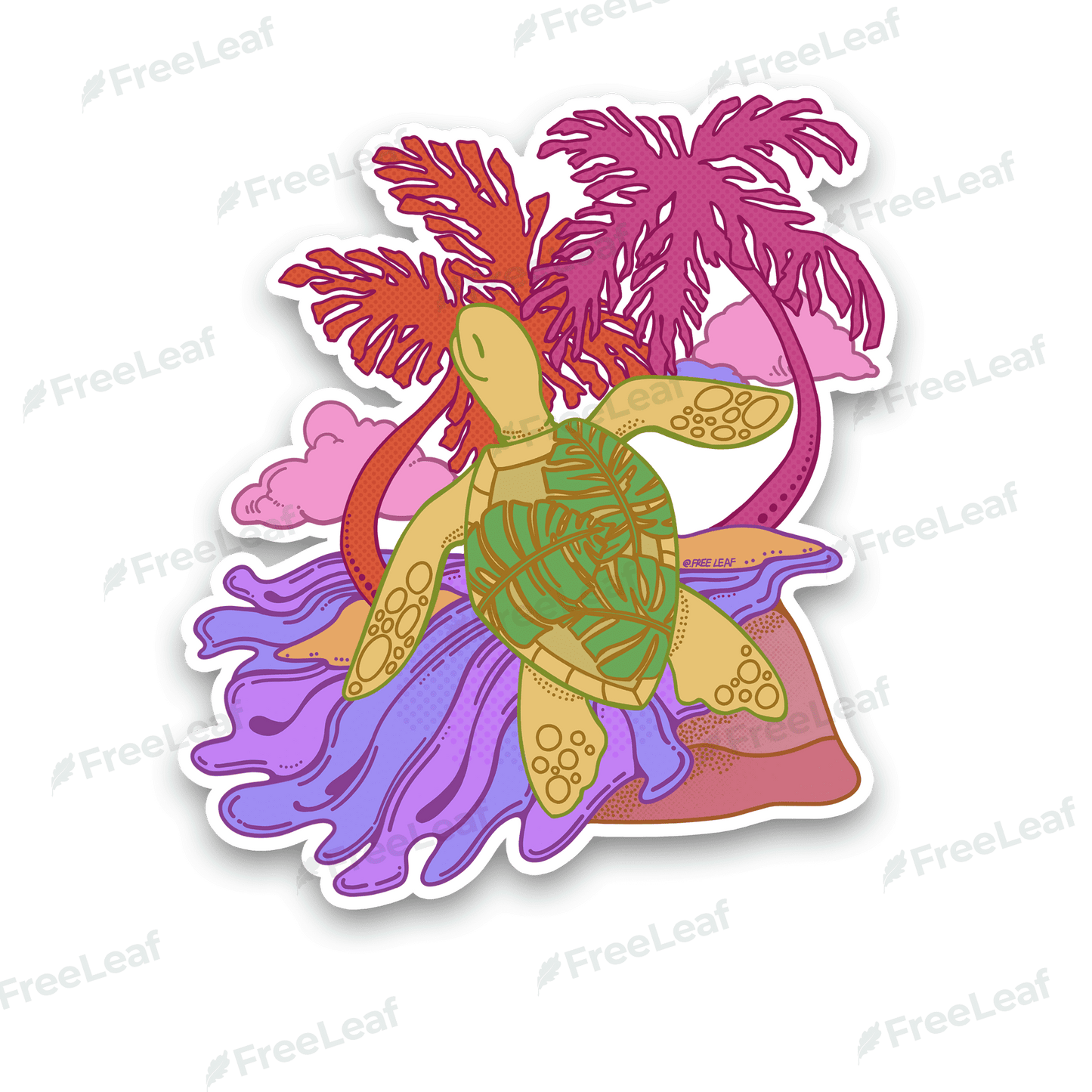 Hawaiian Green Sea Turtle Sticker