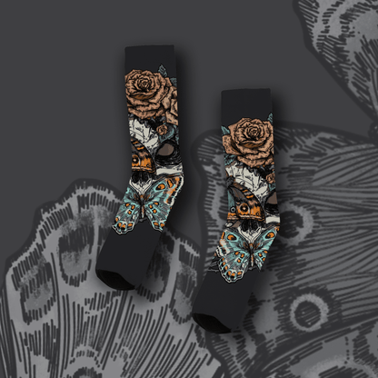 Floral Skull Sock