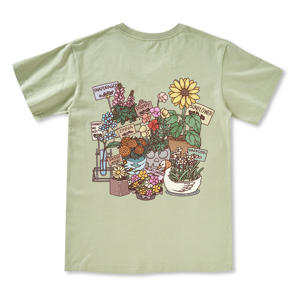 Freeleaf Flourishing Garden Nature Inspired Unisex V-neck Tee