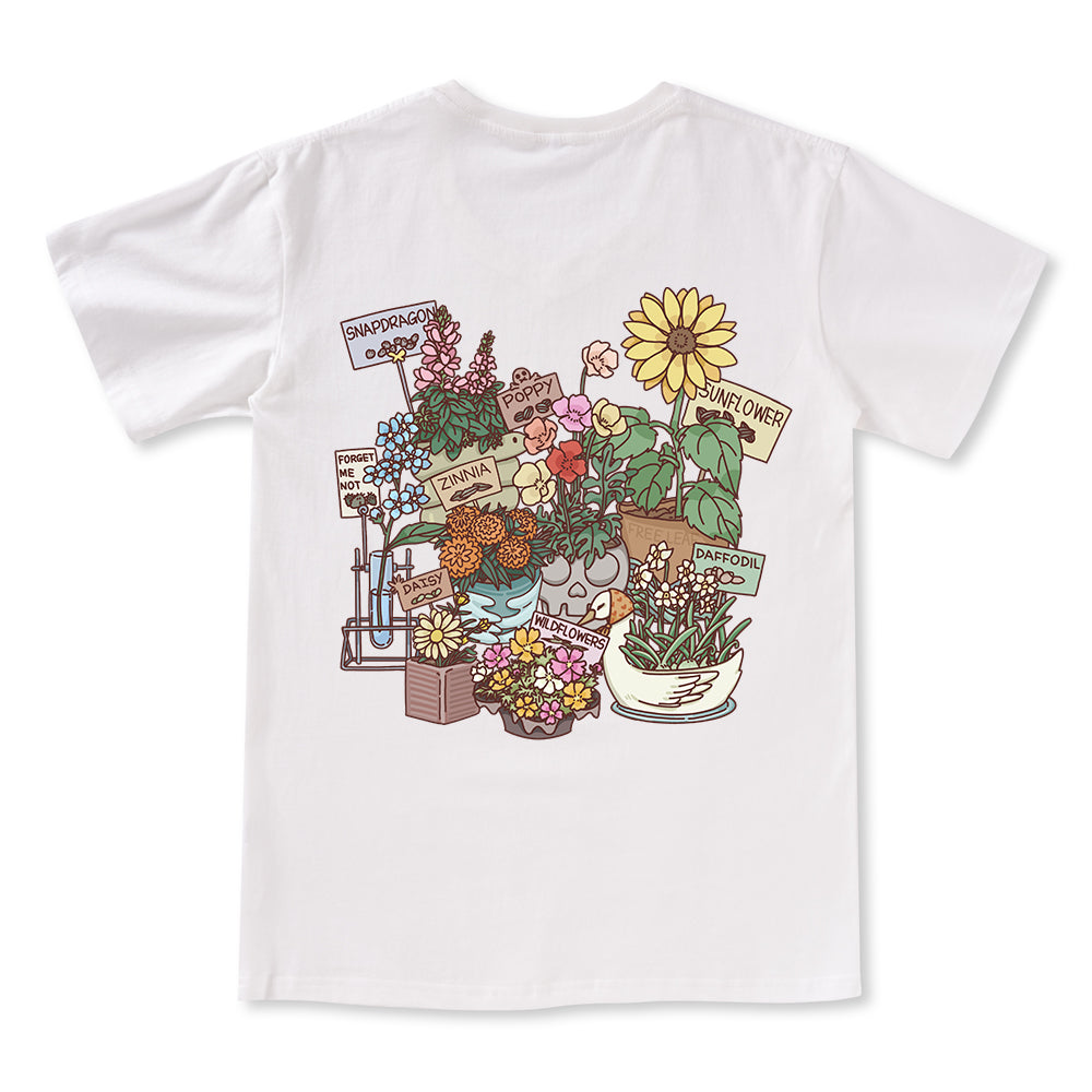 Freeleaf Flourishing Garden Nature Inspired Unisex V-neck Tee